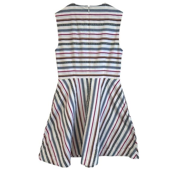 Kate Spade Saturday Cream and Multicolour Stripe Cotton Sleeveless Dress Size 4 - Picture 2 of 8